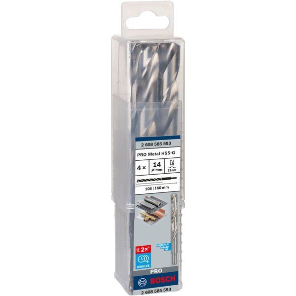 Bosch - Bohrer PRO Metal HSS-G 2608585593 Spiralbohrer 14 x