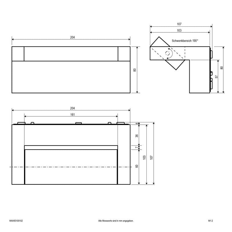 EVN Lichttechnik - Decken-/Wandleuchte LED-Wandleuchte WAV65100102 IP65