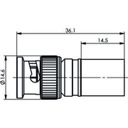 Telegärtner - Koax-Steckverbinder BNC-Kabelstecker 100023321 cr/cr G37(2.7/7.25) − 5 Stück