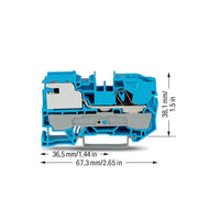 WAGO - Neutralleitertrenn-Reihenklemme 1-Leiter-N-Trennklemme 2010-7114 10qmm blau