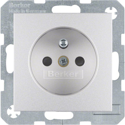 Berker - Steckdose alu 6765761404 m.Erdungsstift