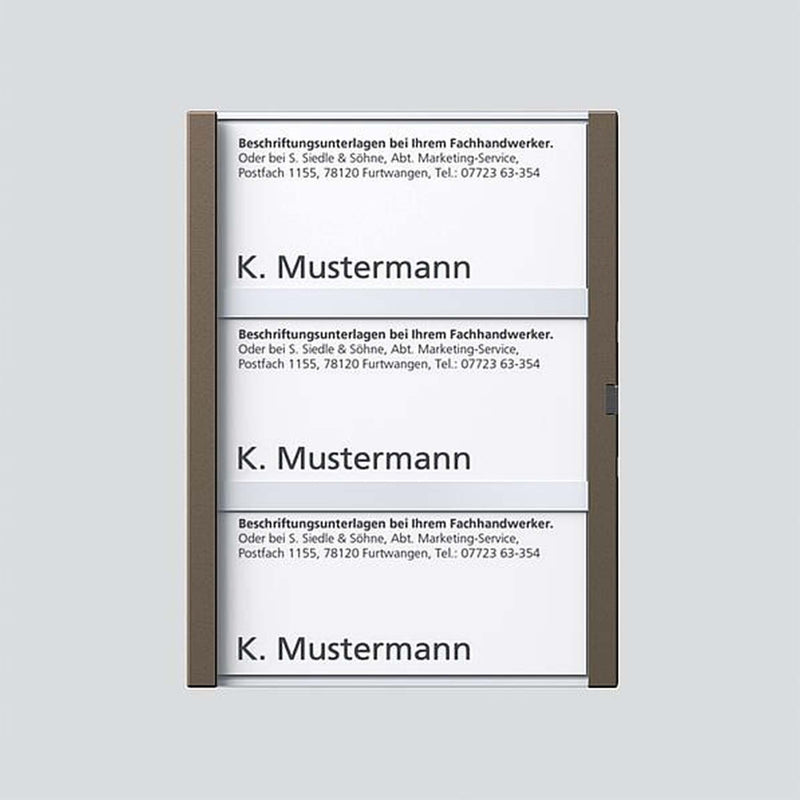 Siedle&Söhne - Zubehör/Ersatzteile für Türkommunikation Namensschild Bernst-Glim 200029958-00 f. TM612-3/BTM650-05