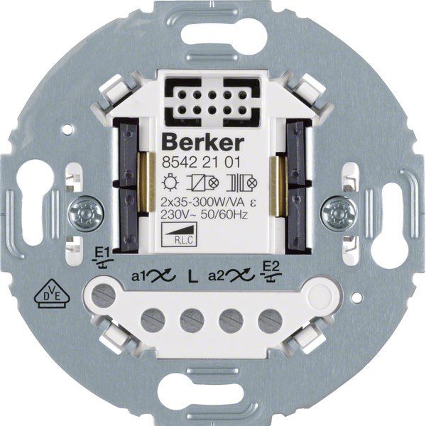 Berker - Dimmer Universal Tastdimmer 2f. 85422101 2-Draht Tragring rd