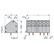 WAGO - Leiterplattenklemme 2-Leiter-Leiterplattenkle. 816-103 1,5mm² − 112 Stück