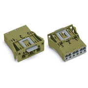WAGO - Geräteanschluss für steckbare Gebäudeinstallation Snap-In-Stecker 770-773 3-polig,Kod. B,hgn − 100 Stück