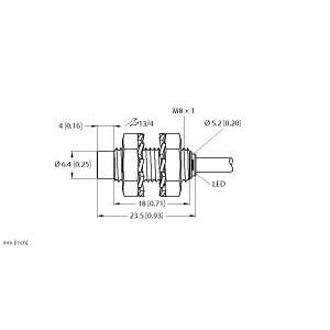 Turck - Induktiver Näherungsschalter Sensor NI3-EG08K-AN6X induktiv − 1 Stück