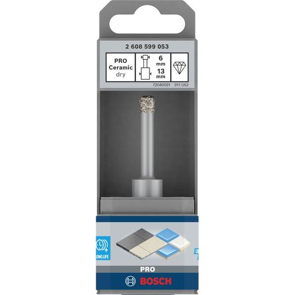 Bosch - Bohrkrone PRO Ceramic dry Bohrer, 2608599053 6 x 33 x 13 mm
