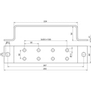 DEHN - Zubehör/Ersatzteile für Erdung und Blitzschutz Erdungsschiene St/tZn ES 2X4AP ST f.Pot.ausgl. 2x4 Ans