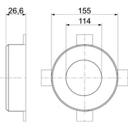 OBO Bettermann - Brandmanschette für Rohre Rohrmanschette TCX-110 155x26,6mm gr