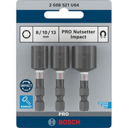 Bosch - Steckschlüsselset PRO Nutsetter Impact Set, 2608521U64VE(3) 8 x 50 10 x 50 13 x − 5 Packung
