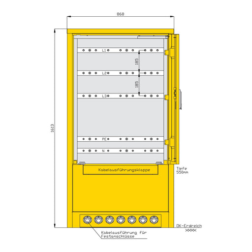 Walther Werke - Baustromverteiler Modulverteiler 86000100 Baubreite 868mm