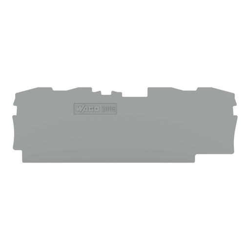 WAGO - Abschluss- und Zwischenplatte für Reihenklemme Abschluss- u. Zwischenpl. 2006-1491 1mm dick,grau − 25 Stück
