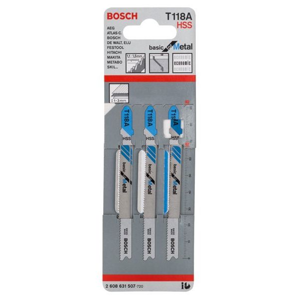 Bosch - Stichsägeblatt T 118 A 2608631507 Basic for Metal