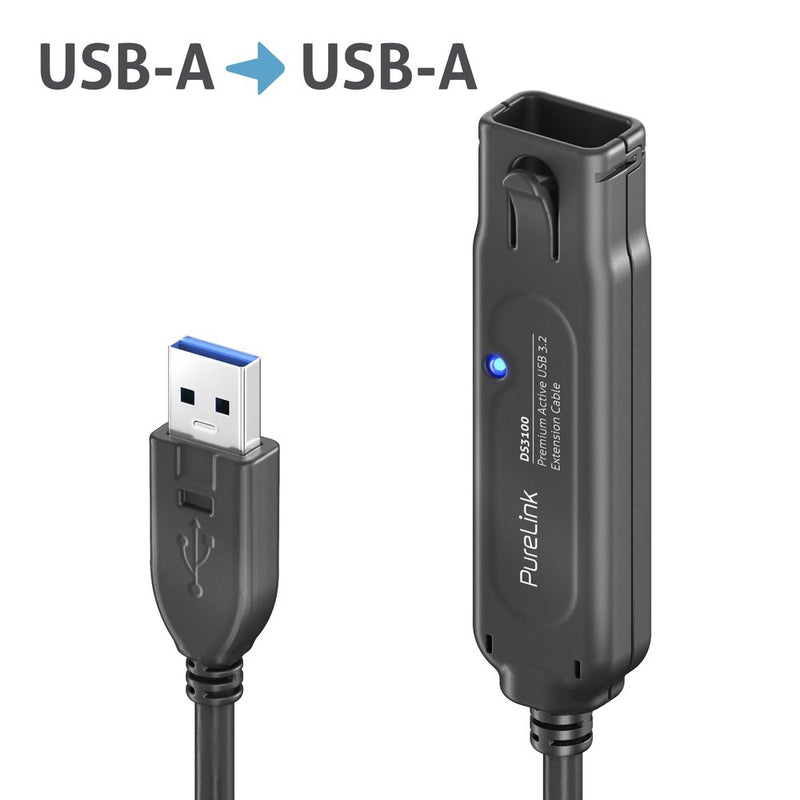 PureLink - PC-Kabel Aktiv Verlängerung 10m DS3100-100 USB 3.1 Gen.1