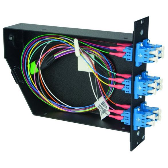 Telegärtner - Patchpanel LWL FanOut-Modul 6xLC D SM 100022399 blau OS2