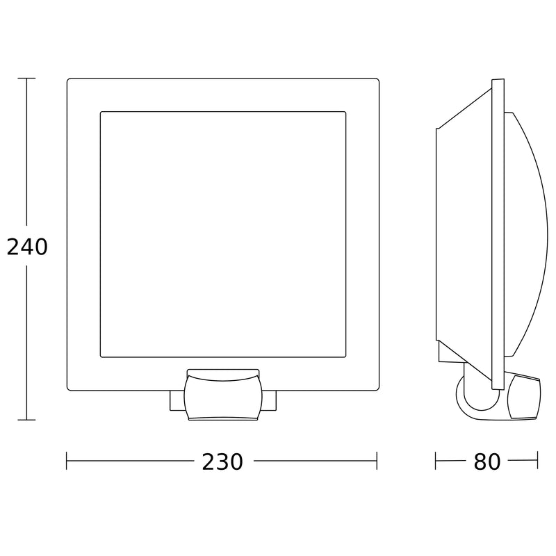 Steinel - Decken-/Wandleuchte Sensor-Außenleuchte L 20 S anthrazit 85 x 230 x 250 mm