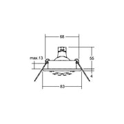 Brumberg Leuchten - Downlight/Strahler/Flutlicht Einbauleuchte 00219107 50W eds ws