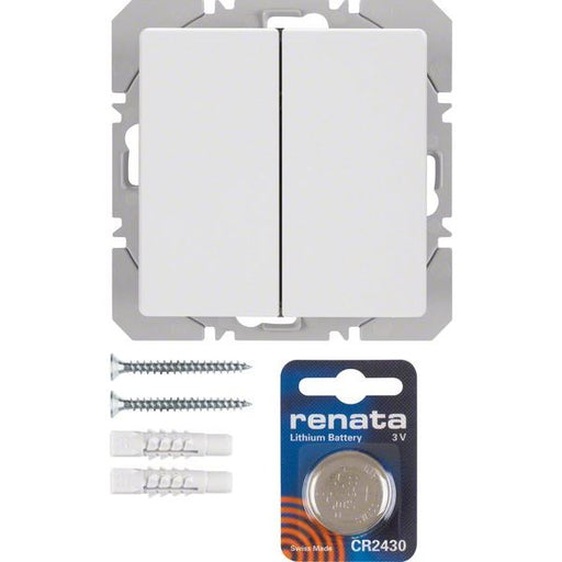 Berker - Bussystem-Hand-/Wandsender KNX-Funk Wandsender 2fach 85656229 polarweiß samt