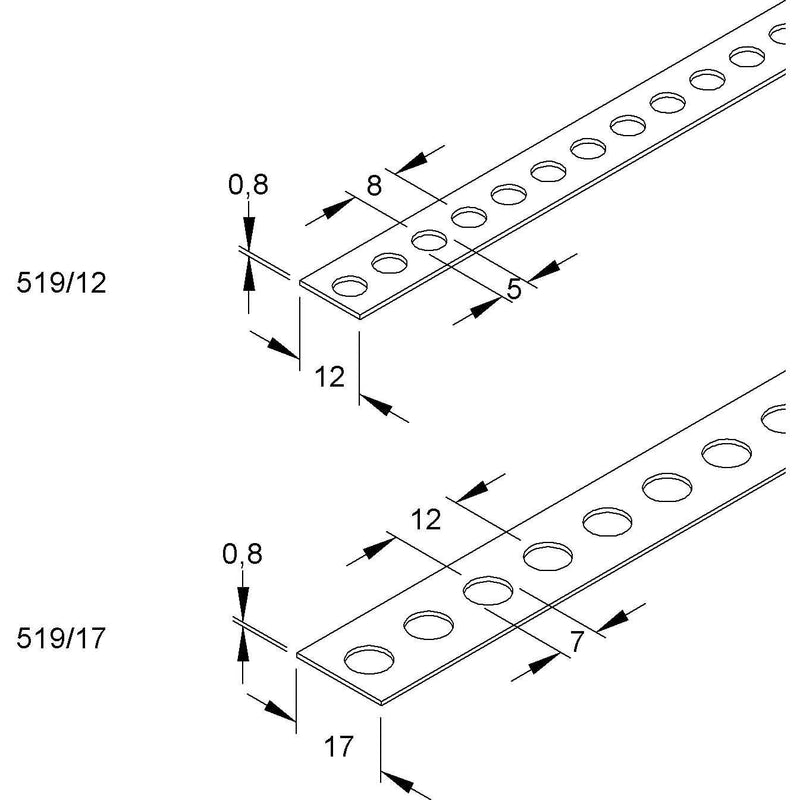 HKL - Montageband Lochbandeisen 519/12 (VE10m)