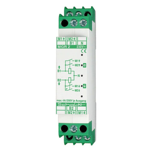 Schalk - Trennrelais Jalousie Motor-Gruppen-Relais MGR 2 f. 2 Motoren, 230VAC