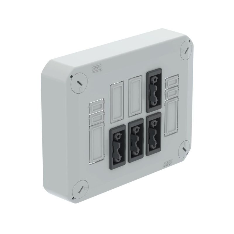 OBO Bettermann - Deckel für Dose/Gehäuse für Montage auf der Wand/Decke Steckbarer Deckel D01 4x3p WD für Abzweigkasten, b