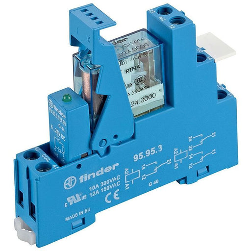 Finder - Schaltrelais Koppelrel.Gold-K.24VDC2W8A 49.52.7.024.5050 m.Fas.+LED+Freil. − 10 Stück by Finder
