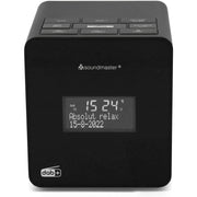 Soundmaster - Radio DAB+/UKW-RDS Uhrenradio UR109SW sw mit Sprachaufnahme − 2 Stück
