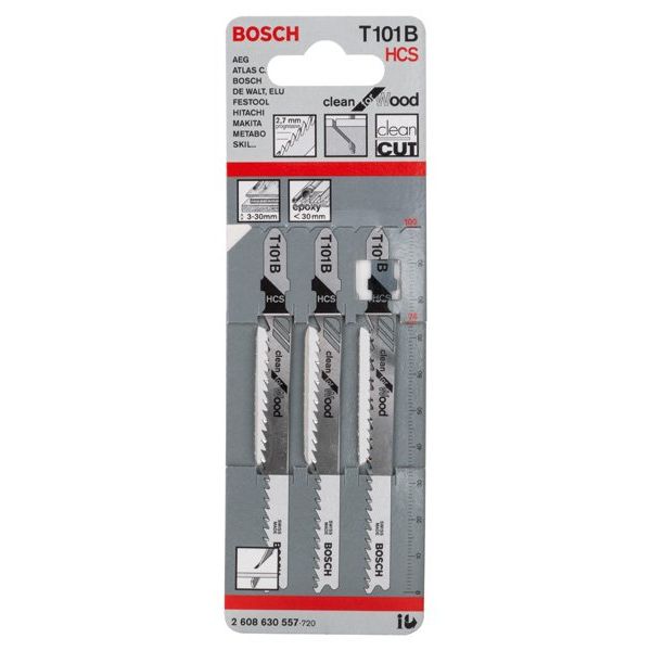 Bosch - Stichsägeblatt T 101 B 2608630557 Clean for Wood
