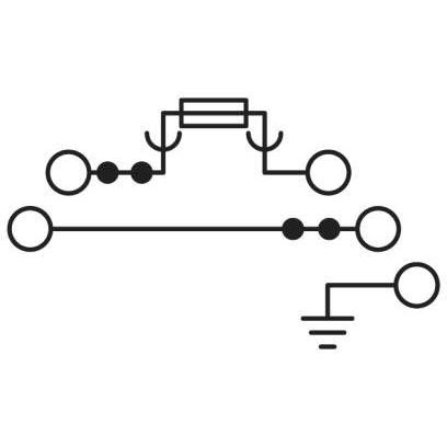 Phoenix Contact - Sicherungs-Reihenklemme Sicherungsreihenklemme PT 4-PE/L/HE#3002602 − 50 Stück