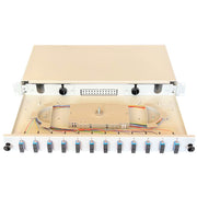 Paschke - Patchpanel LWL Spleissbox ausziehbar 19" 443804-12SA 12x SCd OS2 BLAU