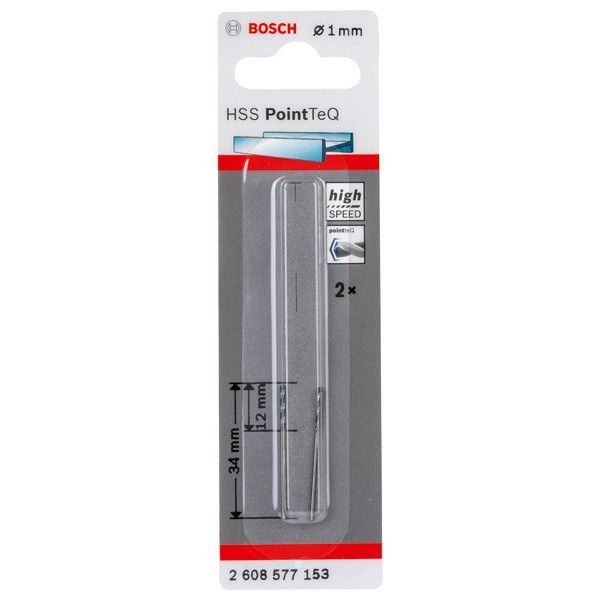 Bosch - Bohrer Metallspiralbohrer HSS 2608577153 PointTeQ DIN 338 1,0