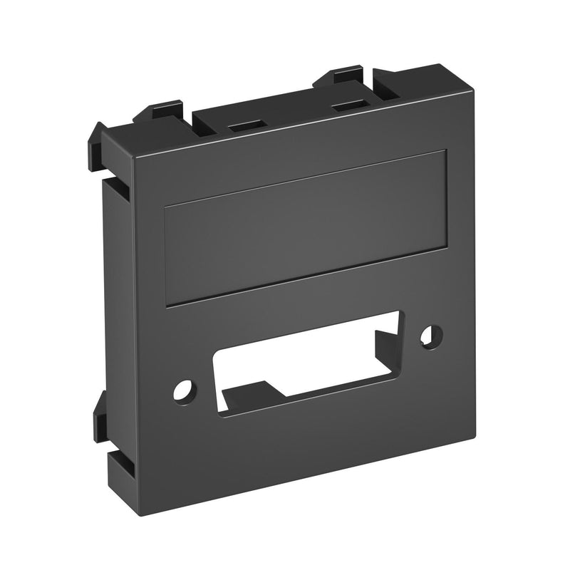OBO Bettermann - Einsatz/Abdeckung für Kommunikationstechnik Multimediaträger DVI MTG-DV O SWGR1 45x45mm sw-gr