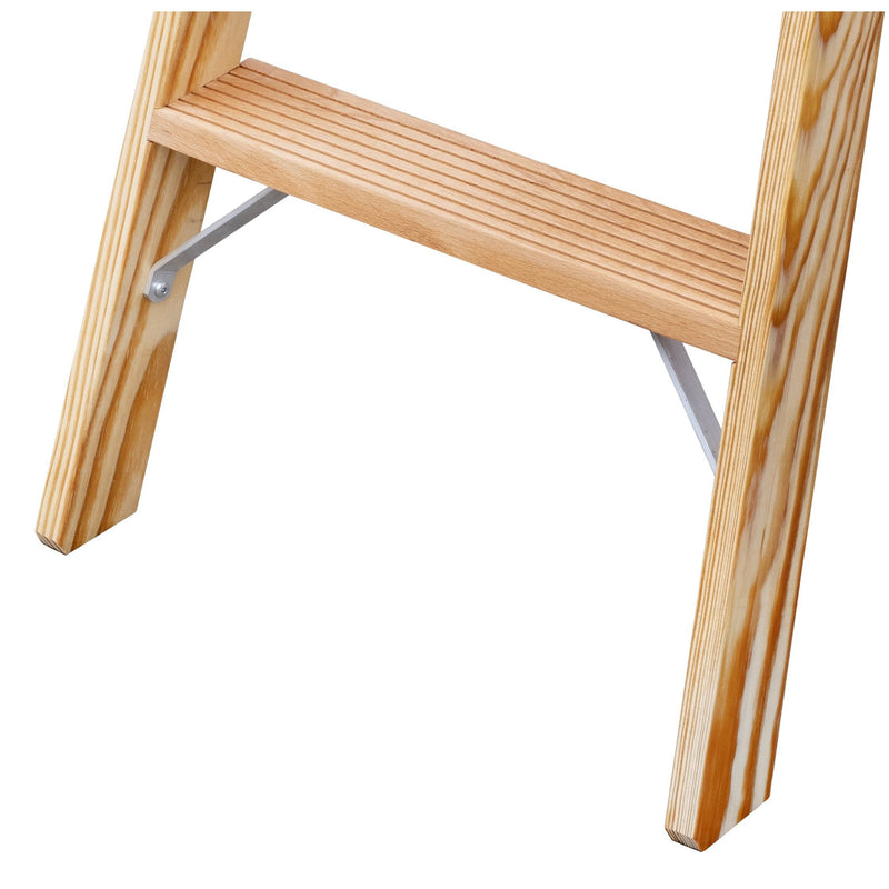 ILLER-LEITER - Stufenleiter Holz Stufen Stehleiter 2108-7 ERGO Plus 2x8 Stufen