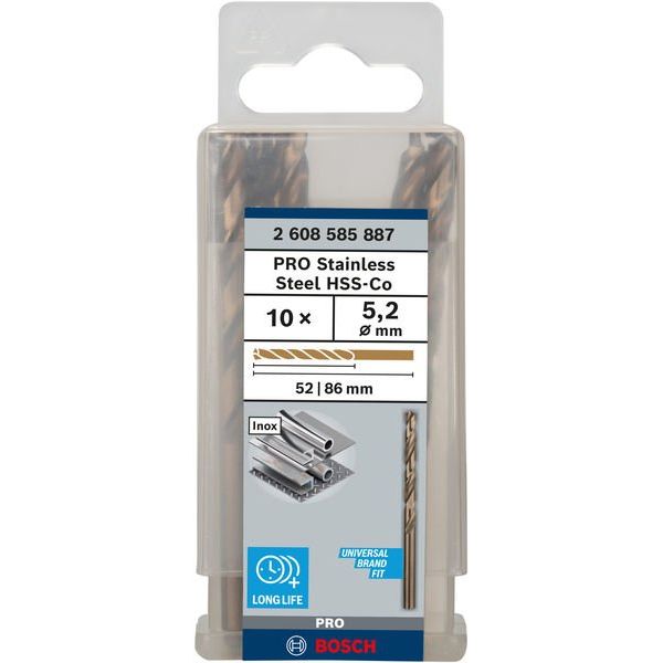 Bosch - Bohrer PRO Stainless Steel HSS-Co 2608585887 Spiralbohrer 5,2 x