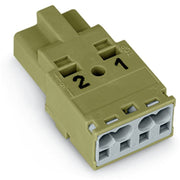 WAGO - Steckverbinder für steckbare Gebäudeinstallation Stecker 2-polig 770-272 Kod. B,hellgrün − 100 Stück