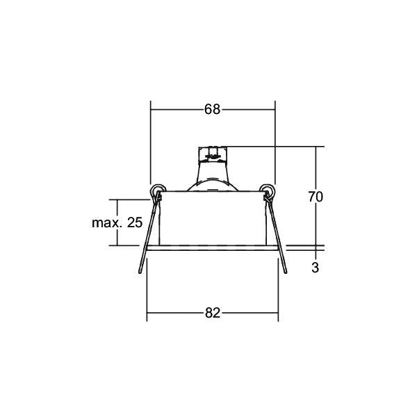 Brumberg Leuchten - Downlight/Strahler/Flutlicht Einbaustrahler GX5,3 0063.80 schwenkbar, schwarz