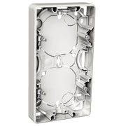Elso - Aufputzgehäuse für Unterputzgerät Aufputzgehäuse 2-fach 21mm WDE002352 Exxact weiss − 10 Stück
