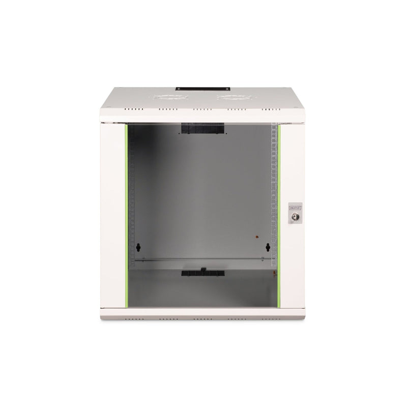 DIGITUS - Netzwerk-/Serverschrank Wandschrank mit Glastür DN-19 12U-6/6 RAL7035 HE 12