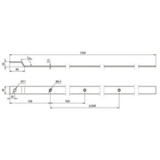 DEHN - Zubehör/Ersatzteile für Erdung und Blitzschutz Anschlussfahne gewinkelt AF 30X3.5 V4A ZW1500 Fl 30x3,5mm L 1500mm