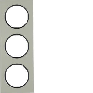 Berker - Abdeckrahmen Rahmen Eds/sw 10132204 3fach