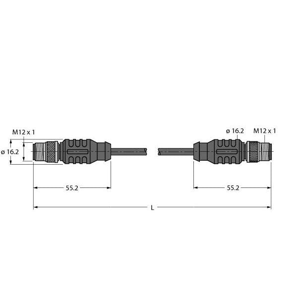 Turck - Rundsteckverbinder, feldkonfektionierbar (Industriesteckverbinder) Ethernet Leitung RSS RSS 841-10M − 1 Stück