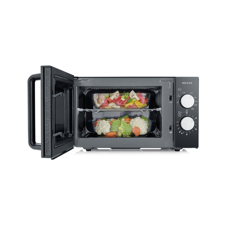 Severin - Mikrowellengerät Mikrowelle m.Grill MW 7762 sw 800/1000W