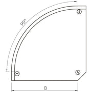 OBO Bettermann - Deckel Bogen für Kabeltragsystem Abdeckung DFB 90 300 DD f.Bogen