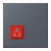 Jung - Behindertenelement für Installationsschalterprogramme Notrufsystem Ruftaster NRS LC 0834 RT 262 gris fonce 59
