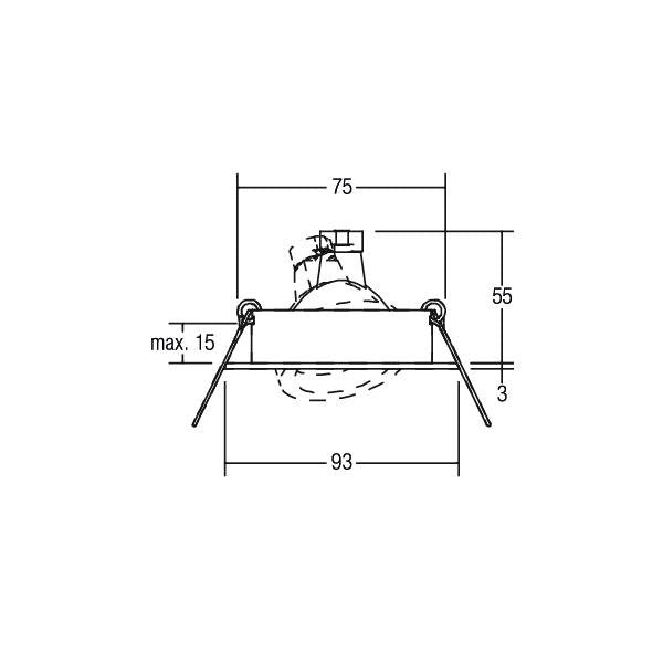 Brumberg Leuchten - Downlight/Strahler/Flutlicht NV-Einbaustrahler 00006925 GX5,3/50W alumatt