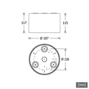 LTS Licht&Leuchten - Downlight/Strahler/Flutlicht LED-Anbaudownlight VTFS-A 101.830 sw 830, sw