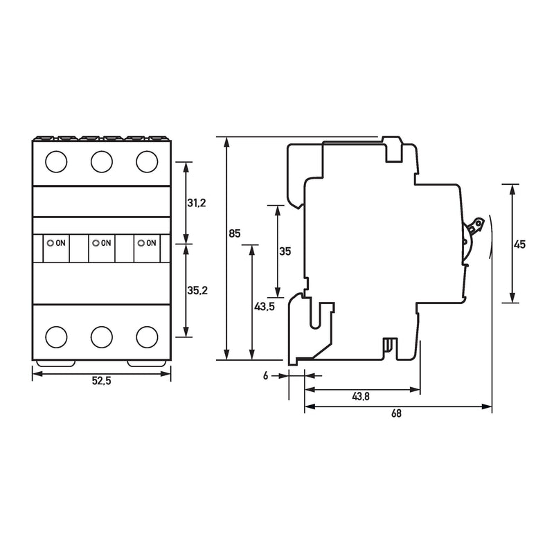 Doepke - Leitungsschutzschalter DLS 6HSL B20-3 6KA