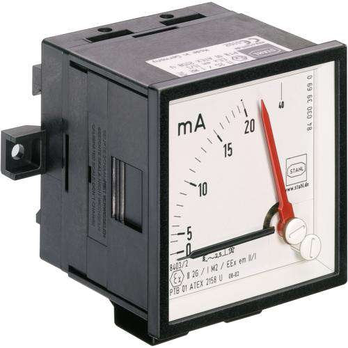 Stahl - Einbau-Amperemeter Strommesser 8403C6-1T-2