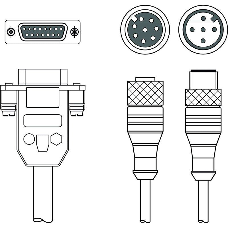 Leuze - Konfektioniertes Sensor-Aktor-Kabel Anschlussleitung KBM12A-8P-PC-IO-3000