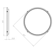 Kaiser - Zubehör/Ersatzteile für Leuchteneinbaugehäuse Frontteil HaloX 250 1283-11 bis 250 mm